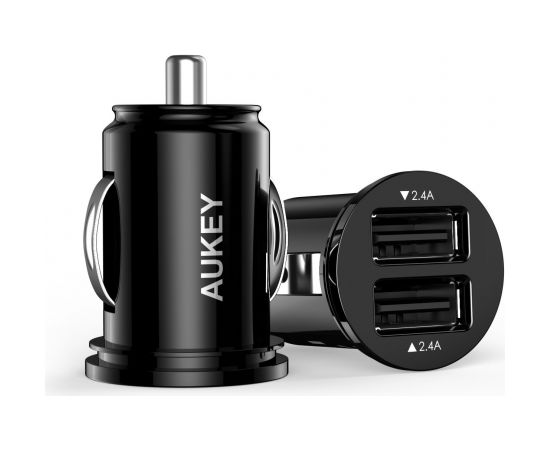 AUKEY CC-S1 mobile device charger Auto Black 2xUSB AiPower 4.8A 24W