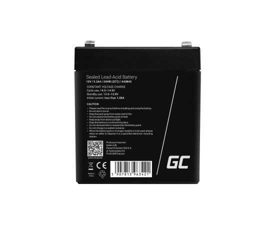 Green Cell AGM45 UPS battery Sealed Lead Acid (VRLA) 12 V 5,3 Ah