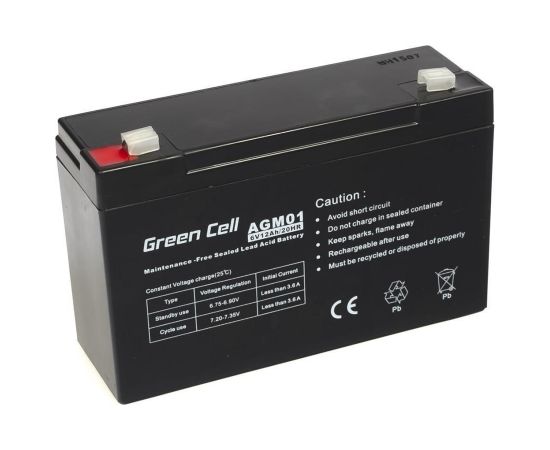 Green Cell AGM Battery 6V 12Ah - Batterie - 12.000 mAh Sealed Lead Acid (VRLA)