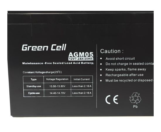 Green Cell AGM05 UPS battery Sealed Lead Acid (VRLA) 12 V 7.2 Ah