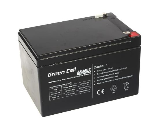 Green Cell AGM Battery 12V 12Ah - Batterie - 12.000 mAh Sealed Lead Acid (VRLA)