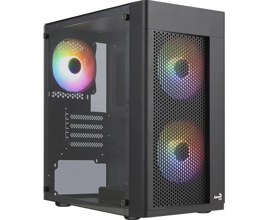 Aerocool HEXFORMBKV2 Micro ATX PC Case 3 Fans FRGB Black