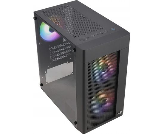 Aerocool HEXFORMBKV2 Micro ATX PC Case 3 Fans FRGB Black