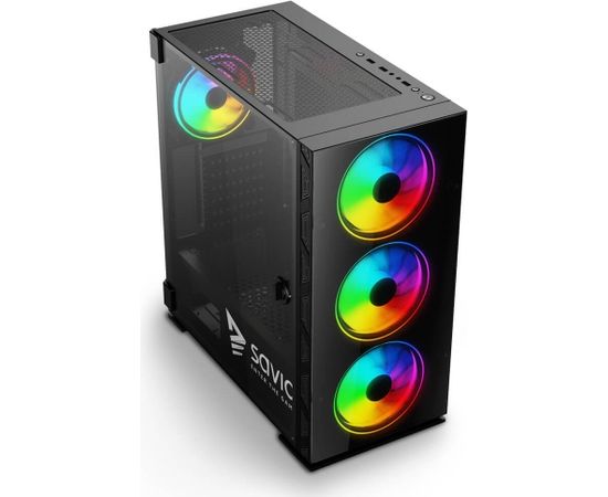 SAVIO PC Case Prime X1 ARGB Glass Black