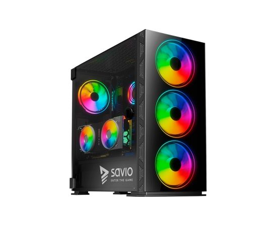 SAVIO PC Case Prime X1 ARGB Glass Black