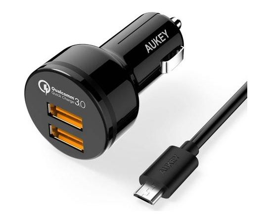 AUKEY CC-T8 mobile device charger Black Auto