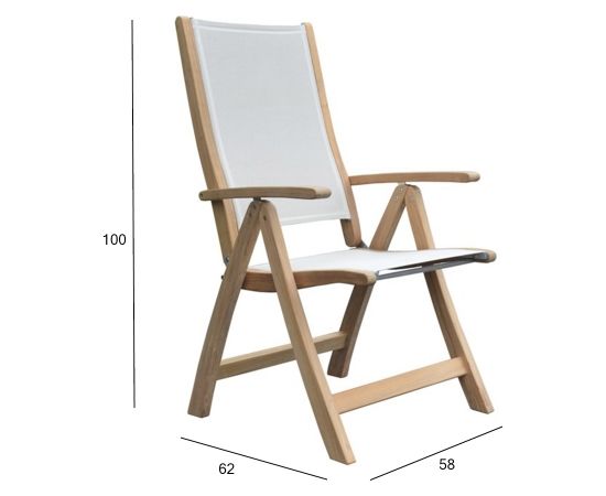 Chair BALI 60x70xH110cm, white