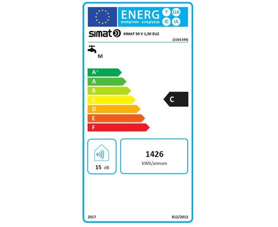 SIMAT NTS 50/10 SIM 11065 Ūdens sildītājs 50L, vertikāls