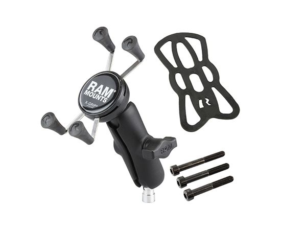 RAM Mounts X-Grip Phone Mount with Motorcycle Handlebar Clamp Base