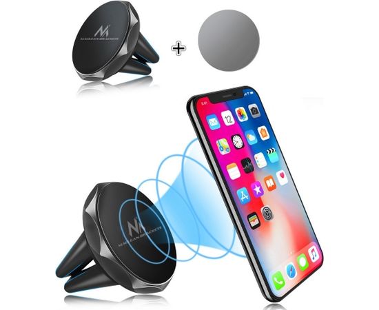 Maclean Car Phone Holder, Universal, Ventilation Grille, Magnetic, MC-323 Telefonu Turētāji Auto Velo Moto