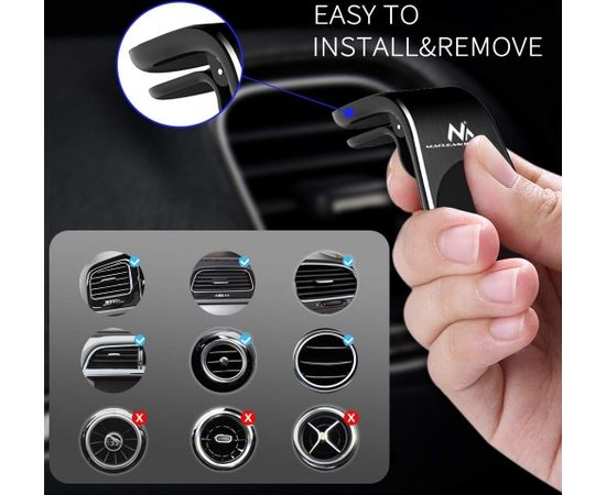 Maclean car phone holder, magnetic, universal, for ventilation grille, ABS material, MC-326