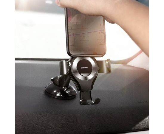 Magnetic car holder for dashboard Baseus - black