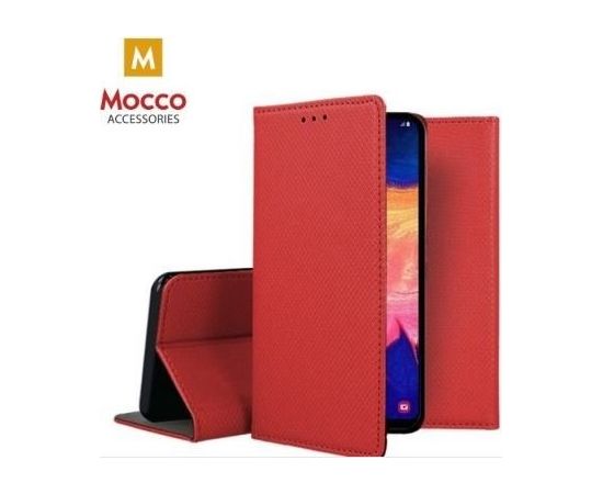 Mocco Smart Magnet Book Case Grāmatveida Maks Telefonam Samsung Galaxy S22 Ultra 5G Sarkans