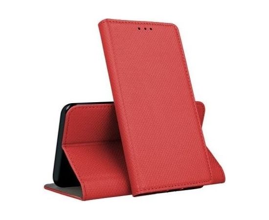 Mocco Smart Magnet Book Case Grāmatveida Maks Telefonam Samsung Galaxy S22 Ultra 5G Sarkans