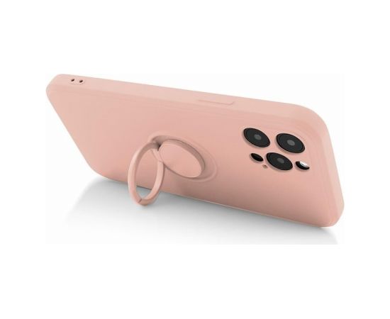 Mocco Pastel Ring Silicone Back Case Aizmugurējais Silikona Apvalks Priekš Samsung Galaxy S22 Ultra 5G Rozā