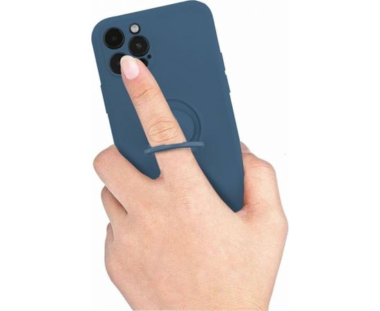 Mocco Pastel Ring Silicone Back Case Aizmugurējais Silikona Apvalks Priekš Samsung Galaxy S22 Plus 5G Zils
