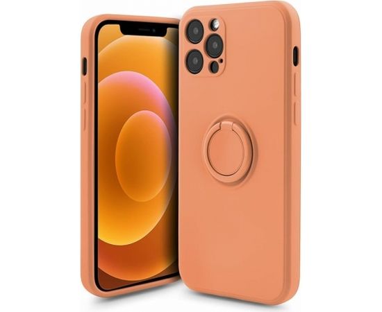 Mocco Pastel Ring Silicone Back Case Aizmugurējais Silikona Apvalks Priekš Samsung Galaxy S22 Plus 5G Oranžs