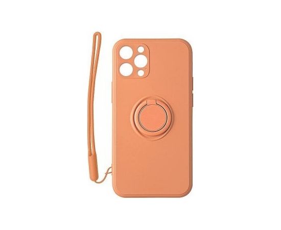 Mocco Pastel Ring Silicone Back Case Aizmugurējais Silikona Apvalks Priekš Samsung Galaxy S22 Plus 5G Oranžs