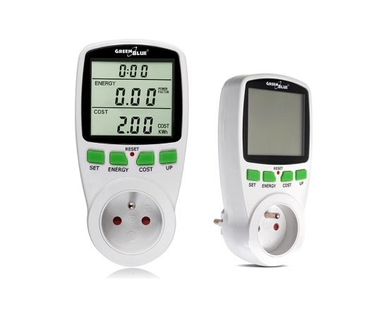 Greenblue GB202 wattmeter White 0 - 9999 W Built-in display LCD