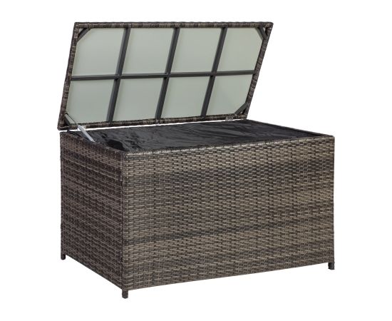 Ящик для подушек WICKER 122x52xH62см, тёмно-коричневый