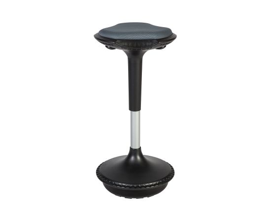 Ergonomisks, augsts krēsls JUST FUN D33xH59,5-84cm, sēdvieta apšūta ar audumu, krāsa: pelēka