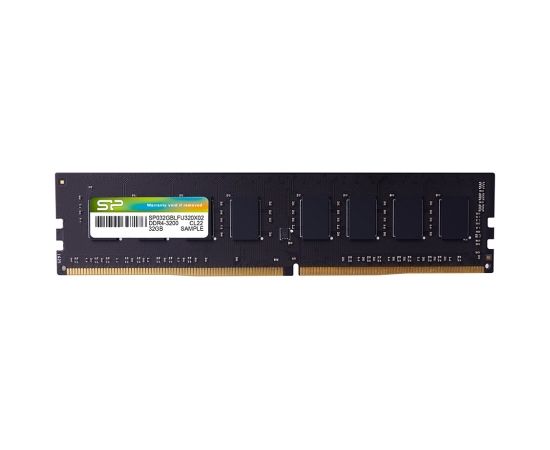 SILICON POWER DDR4 UDIMM RAM memory 3200 MHz CL22 32 GB (SP032GBLFU320X02) Black