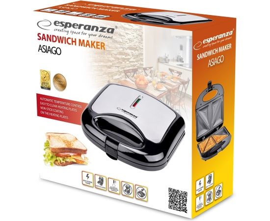 Esperanza EKT011 Sandwich toaster 1000W Black