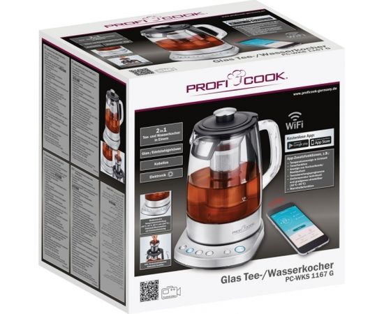 Proficook electric cordless glass kettle PC-WKS 1167