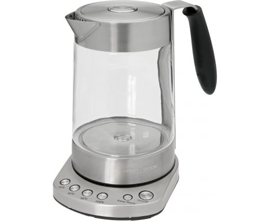 Clatronic ProfiCook PC-WKS 1020 G electric kettle 1.7 L Black, Stainless steel 3000 W