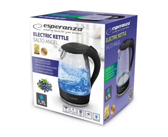 Esperanza EKK011K Electric kettle 1.7 L Black, Multicolor 2200 W