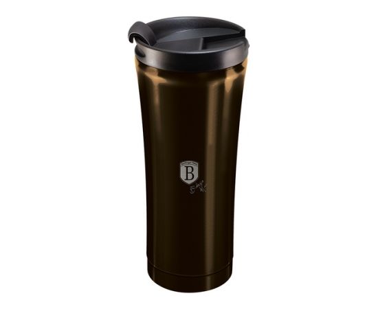 BERLINGER HAUS thermal mug BH/6821 Metallic Line Shiny Black Edition, brown, metallic