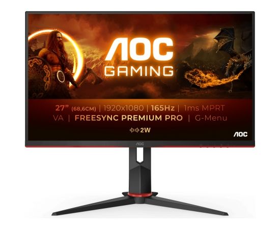 AOC 27G2SAE/BK computer monitor 68.6 cm (27") 1920x1080 pixels Full HD LED Black, Red