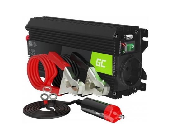 Green Cell® Car Power Inverter Converter 12V to 230V 500W/1000W with USB Strāvas pārveidotāji