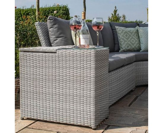 Приставной столик ASCOT с ведерком для льда 67x34x60см, серый Dārza galdi