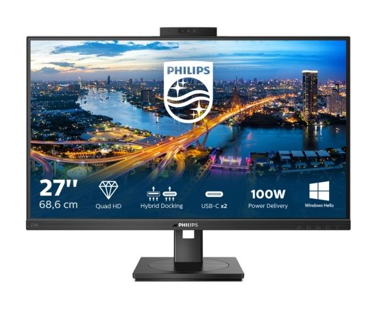 MONITORS Philips B Line 276B1JH/00r 68.6 cm (27") 2560x1440 pixels Quad HD LCD Black