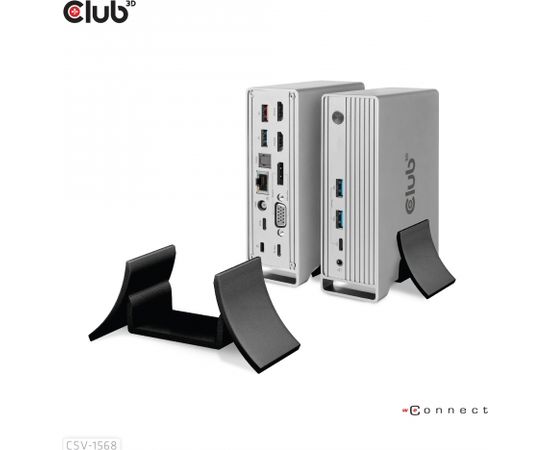 Club 3d CLUB3D Docking station(Metal casing)1x USB Gen2 Type-C Female (data) 2x USB Gen2 Type-A Female 1x USB Gen1 Type-A Female 1x USB Type-A (RED) Smart Charging port 5V/2.4A Max. • 2x HDMI™ (DP Alt Mode) 1x DP™ (DP Alt Mode) hdr 1x VGA 1x RJ45 1 + 120 