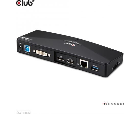 CLUB3D CSV-3103D The Club 3D Universal USB 3.1 Gen 1 UHD 4K Docking station DisplayLink™