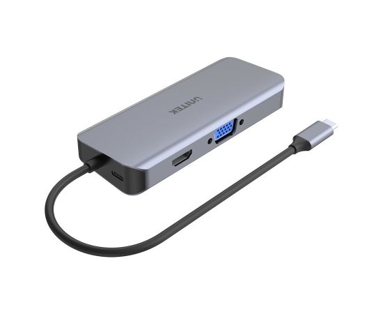 UNITEK D1026B interface hub USB 3.2 Gen 1 (3.1 Gen 1) Type-C 5000 Mbit/s Grey