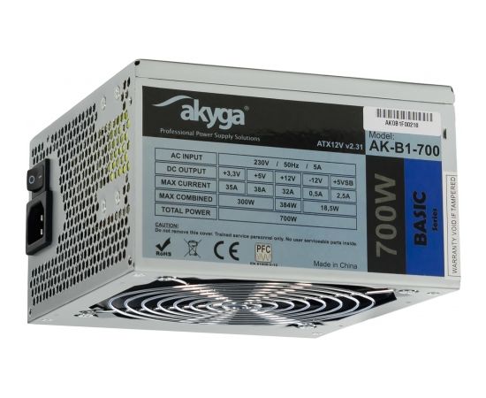 Akyga AK-B1-700 power supply unit 700 W 20+4 pin ATX ATX Gray