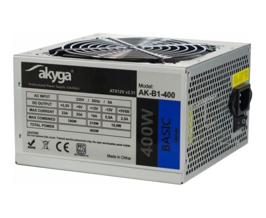 Akyga AK-B1-400 power supply unit 400 W 20+4 pin ATX ATX Green