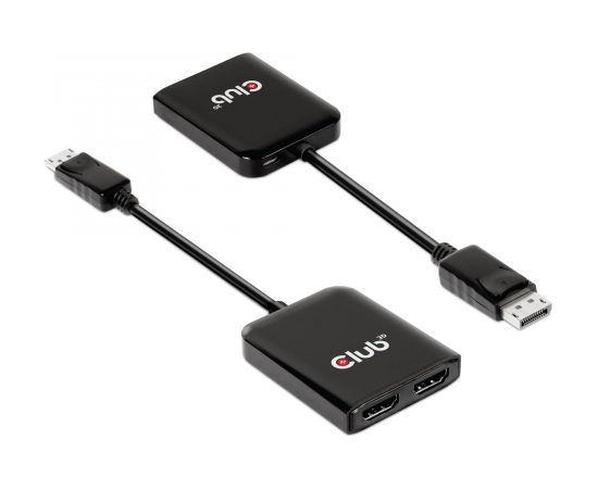 CLUB 3D Multi Stream Transport (MST) Hub DisplayPort 1.4 to HDMI Dual Monitor 4K60Hz M/F