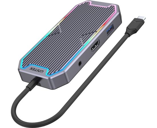 Unitek Hub USB-C, HDMI 2.0, RJ45, 3,5mm,100W 10Gbps