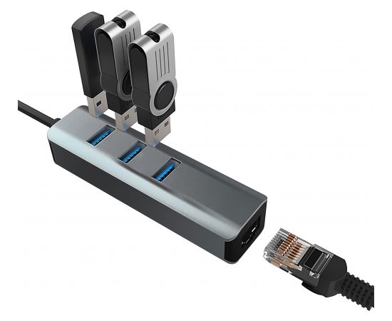 VAKOSS HUB USB 3.0 +RJ45 ETHERNET TC-4502X