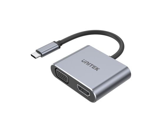 UNITEK D1049A interface hub USB 2.0 Type-C 480 Mbit/s Silver