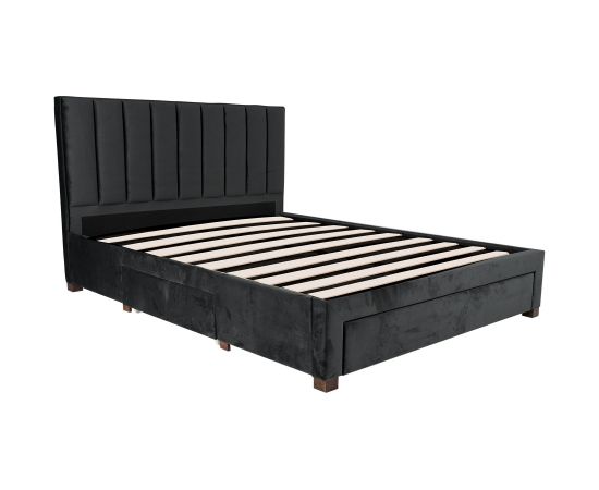 Кровать GRACE 160x200см, темно-серая