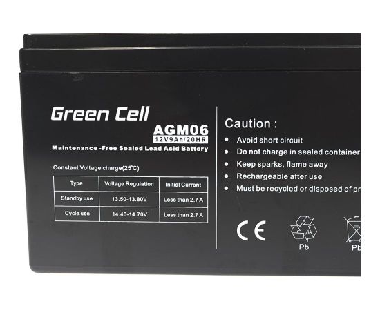 Green Cell AGM06 UPS battery Sealed Lead Acid (VRLA) 12 V 9 Ah