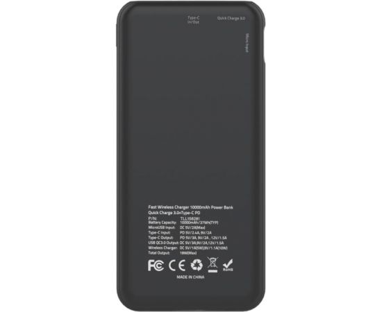 Tellur PBW102 Power Bank 10000mAh Qi wireless 18W black