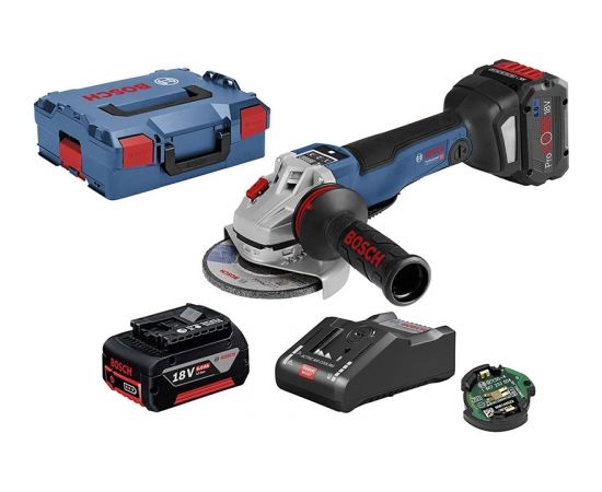 Bosch GWS 18V-10 PSC, 2x8.0Ah ProCORE18V, GAL 18V-160 C Leņķa slīpmašīna