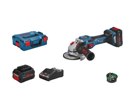 Bosch GWS 18V-15 SC, 2x8.0Ah ProCORE18V, GAL 18V-160 C Leņķa slīpmašīna