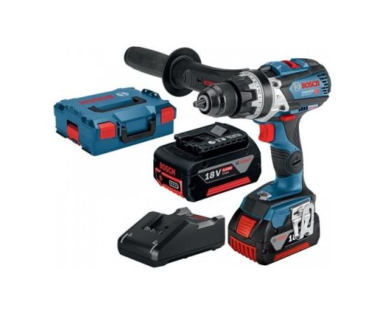 Bosch GSB 18V-110 C, 2x4.0Ah ProCORE18V, CoMo, GAL 18V-40 Triecienskrūvgriezis/Triecienurbjmašīna